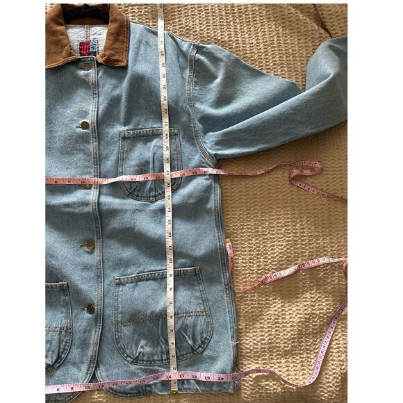 Vintage 90s Sunbelt Sun Belt Denim Chore Jacket Men Small - Picture 4 of 6